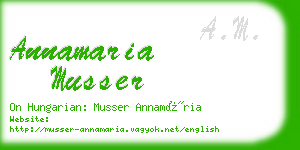 annamaria musser business card